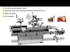 Máquina de rotulagem da ampola e do frasco Vial Marcação de alta precisão com ecrã táctil e PLC