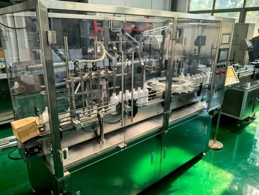 Comprar Máquina automática de envase de líquidos para cosméticos e produtos químicos diários (30-500ml)Servodosagem antiespuma e cobertura de nitrogênio para formulações premium fabricação em linha