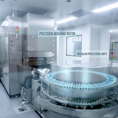 Comprar Máquina de enchimento de ampolas de vidro farmacêutico com sistema de enchimento e selagem de lavagem por transferência automática fabricação em linha