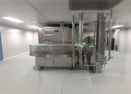 Enchimento e vedação de frascos para frascos de 2 a 30 ml Farmacêutico, com máquina de lavar rotativa e bomba de pistão