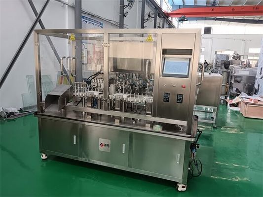 Máquina automática de enchimento e tampagem de gel (2-5g)Precisão de microdosagem servo-acionada para formulações de alta viscosidade