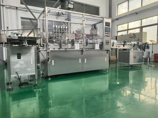 Máquina de enchimento e tampa de frasco para solução líquida de ácido químico 5-20 ml