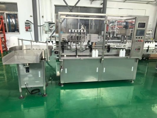 Máquina de enchimento de líquido farmacêutico para soluções antibióticas, 30-500 ml de garrafas de lavagem, enchimento, tampa, vedação, processo de rotulagem integrado